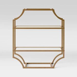 Metal/Glass Wall Cabinet Brass - Opalhouse
